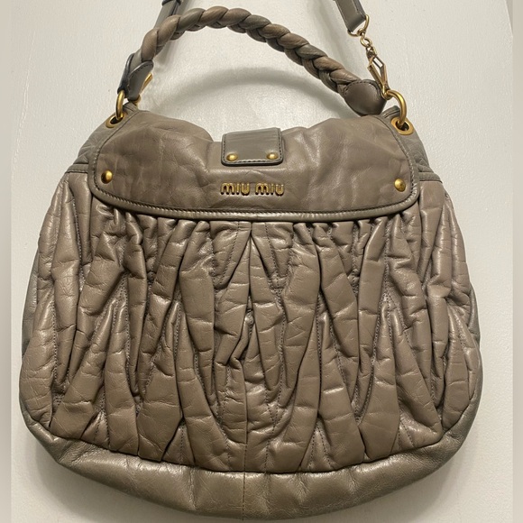 MIU MIU MATALESSE NAPA LEATHER CROSS BODY/SHOULDER BAG - Picture 10 of 13